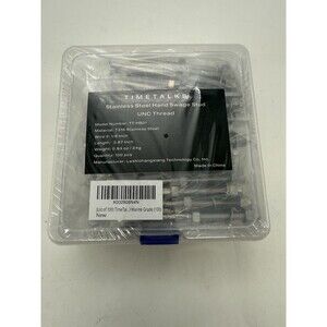 Timetalks 100 Pack 3.87" Long T316 Stainless Steel Swage Stud UNC Thread 1/8"